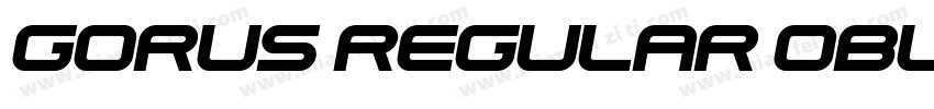 Gorus Regular Oblique字体转换
